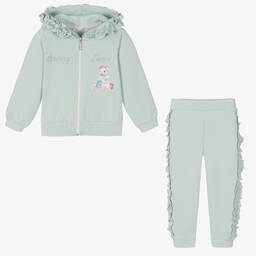 Balloon Chic-Girls Green Bunny Tracksuit | Childrensalon Outlet