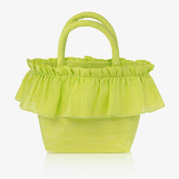 Balloon Chic-Girls Green Ruffle Handbag (22cm) | Childrensalon Outlet
