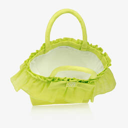 Balloon Chic-Girls Green Ruffle Handbag (22cm) | Childrensalon Outlet