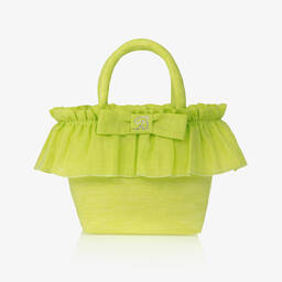 Balloon Chic-Girls Green Ruffle Handbag (22cm) | Childrensalon Outlet