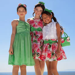 Balloon Chic-فستان ليوسيل لون أخضر | Childrensalon Outlet