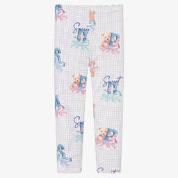 Balloon Chic-Girls Grey Check Leggings | Childrensalon Outlet