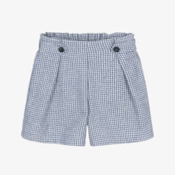 Balloon Chic-Girls Houndstooth Cotton Check Shorts | Childrensalon Outlet
