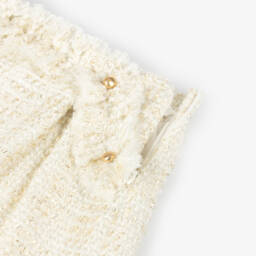 Balloon Chic-Girls Ivory Gold Woven Skirt | Childrensalon Outlet