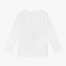 Balloon Chic-Girls Ivory Teddy Bear Tee | Childrensalon Outlet