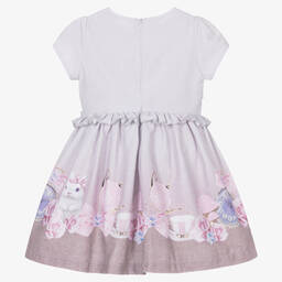 Balloon Chic-Girls Lilac Pink Cotton Dress | Childrensalon Outlet