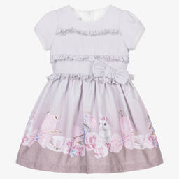 Balloon Chic-Girls Lilac Pink Cotton Dress | Childrensalon Outlet