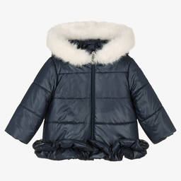 Balloon Chic-Girls Navy Blue Padded Jacket | Childrensalon Outlet