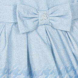 Balloon Chic-Girls Pale Blue Floral Cotton Dress | Childrensalon Outlet