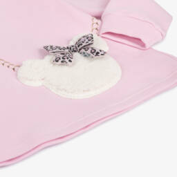 Balloon Chic-توب بطبعة حقيبة تيدي قطن لون زهري للبنات | Childrensalon Outlet