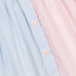 Balloon Chic-Girls Pink & Blue Cotton Gingham Dress | Childrensalon Outlet