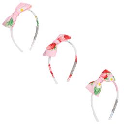 بالون شيك-طوق للشعرقطن لون زهري و أبيض للبنات | Childrensalon Outlet