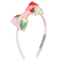 بالون شيك-طوق للشعرقطن لون زهري و أبيض للبنات | Childrensalon Outlet