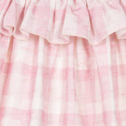 Balloon Chic-Girls Pink Checked Cotton Dress | Childrensalon Outlet