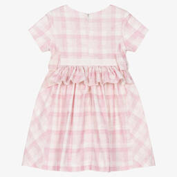 Balloon Chic-Girls Pink Checked Cotton Dress | Childrensalon Outlet