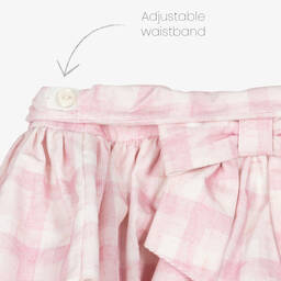 Balloon Chic-Girls Pink Checked Cotton Skirt | Childrensalon Outlet