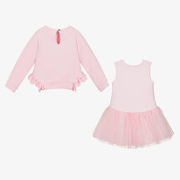 Balloon Chic-Розовый свитшот и платье из хлопка | Childrensalon Outlet