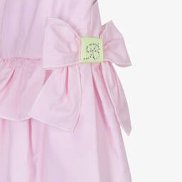 Balloon Chic-Girls Pink Cotton Striped Dress | Childrensalon Outlet