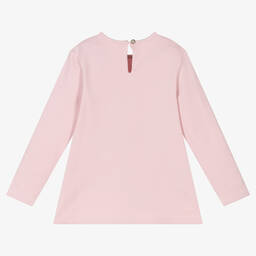 Balloon Chic-Girls Pink Cotton Teddy Bear Top | Childrensalon Outlet