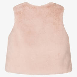 Balloon Chic-Girls Pink Faux Fur Gilet | Childrensalon Outlet