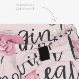 Balloon Chic-Girls Pink Floral Skirt Ensemble | Childrensalon Outlet