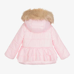 Balloon Chic-Girls Pink Puffer Coat | Childrensalon Outlet