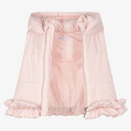 Balloon Chic-Girls Pink Satin Puffer Gilet | Childrensalon Outlet