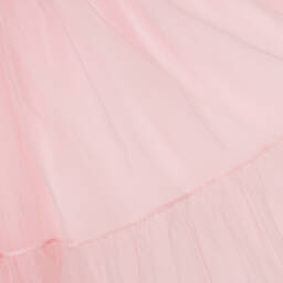 Balloon Chic-Girls Pink Tulle Teddy Bear Print Dress | Childrensalon Outlet