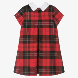 Balloon Chic-Girls Red & Black Tartan Wool Dress | Childrensalon Outlet