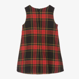 Balloon Chic-Girls Red Cotton & Wool Tartan Dress | Childrensalon Outlet