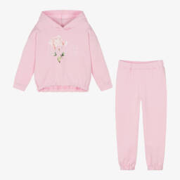 Balloon Chic-Girls Rosy Cotton Tracksuit Set | Childrensalon Outlet