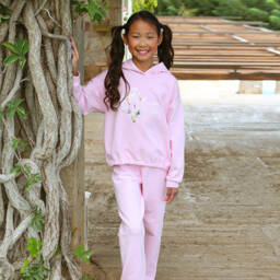 Balloon Chic-Girls Rosy Cotton Tracksuit Set | Childrensalon Outlet