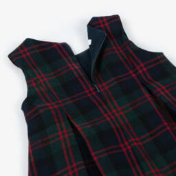Balloon Chic-Girls Sleeveless Tartan Dress with Bow | Childrensalon Outlet