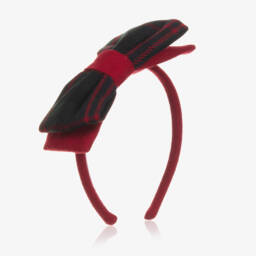 Balloon Chic-Girls Tartan Bow Hairband | Childrensalon Outlet