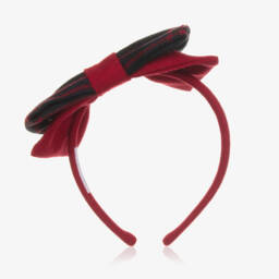Balloon Chic-Girls Tartan Bow Hairband | Childrensalon Outlet