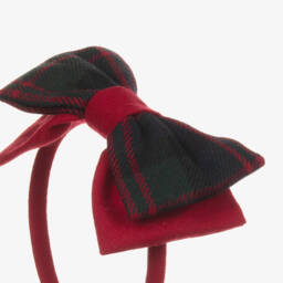Balloon Chic-Girls Tartan Bow Hairband | Childrensalon Outlet