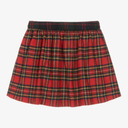 Balloon Chic-Girls Tartan Red Pleated Skirt | Childrensalon Outlet