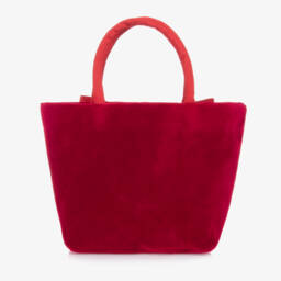 Balloon Chic-Girls Velvet Red Bow Tote | Childrensalon Outlet