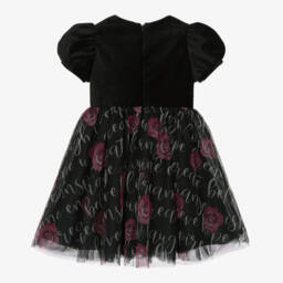 Balloon Chic-Girls Velvet Tulle Rose Dress | Childrensalon Outlet