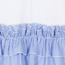 Balloon Chic-Girls White Cotton Bow Dress | Childrensalon Outlet