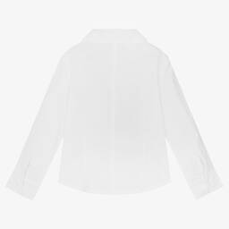 بالون شيك-Girls White Cotton Shirt | Childrensalon Outlet