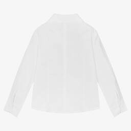 بالون شيك-Girls White Cotton Shirt | Childrensalon Outlet
