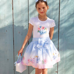 Balloon Chic-Белая сумка с ромашками (20см) | Childrensalon Outlet