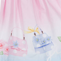 Balloon Chic-Girls White & Pink Cotton Poplin Dress | Childrensalon Outlet