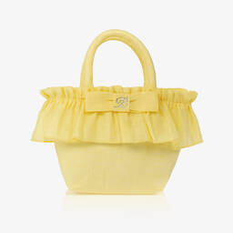 Balloon Chic-Girls Yellow Ruffle Handbag (22cm) | Childrensalon Outlet