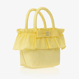 Balloon Chic-Girls Yellow Ruffle Handbag (22cm) | Childrensalon Outlet