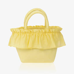 Balloon Chic-Girls Yellow Ruffle Handbag (22cm) | Childrensalon Outlet