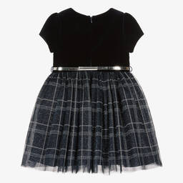 Balloon Chic-Navy Blue Velvet & Tulle Dress | Childrensalon Outlet