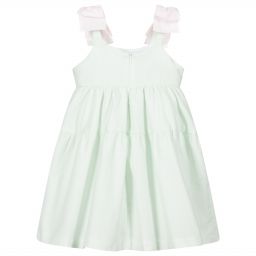 Balloon Chic-Бледно-зеленое хлопковое платье для девочек | Childrensalon Outlet
