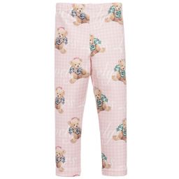 Balloon Chic-Розовые легинсы с голубыми медвежатами | Childrensalon Outlet